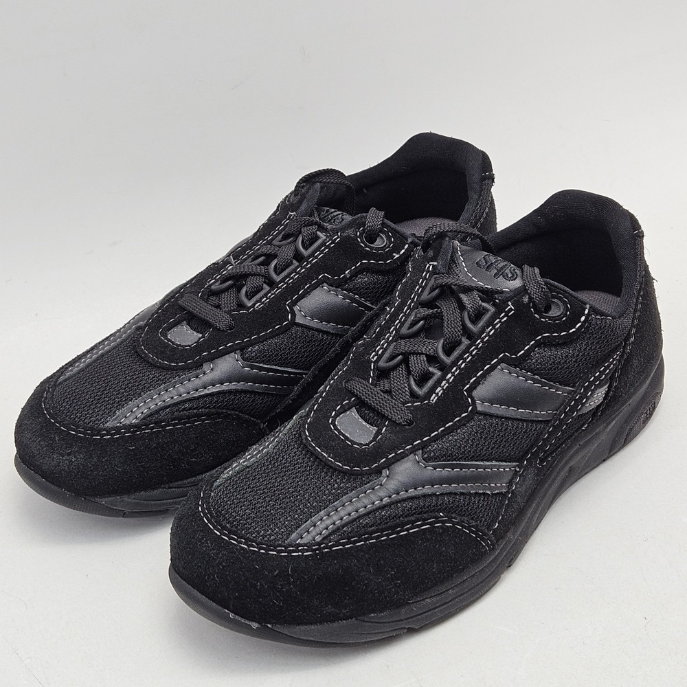SAS Journey Mesh Walking Shoes Mens 7.5 M Black Suede Athletic Sneakers 2395810
